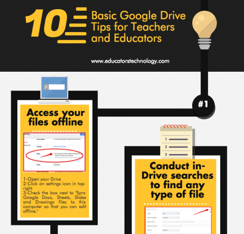 10 Google Drive Tips for Teachers Infographic