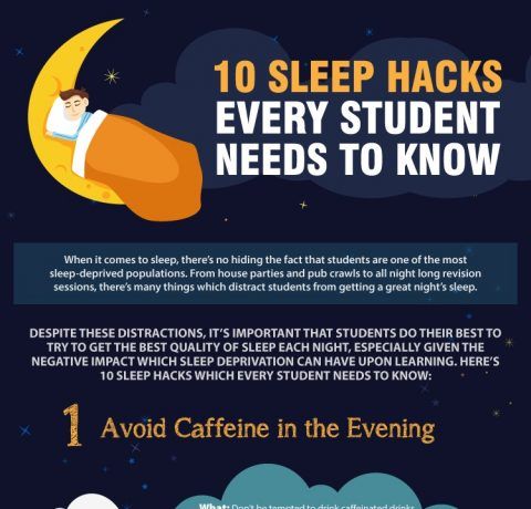 10 Sleep Hacks Every Student Needs To Know Infographic