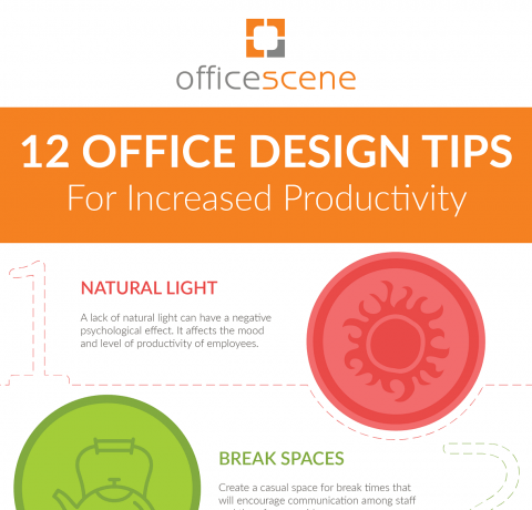 12 Office Design Tips for Increased Productivity Infographic