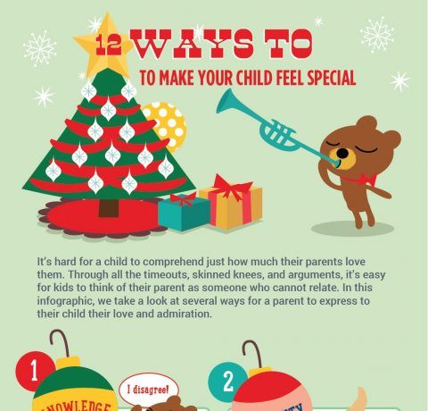 The 12 Ways to Make Your Child Feel Special Infographic takes a look at several ways for a parent to express to their child their love and admiration.