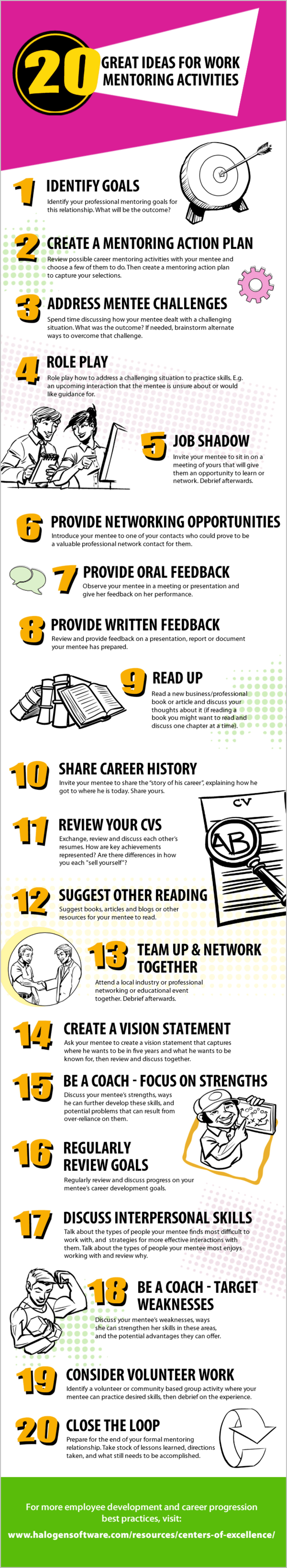 20 Great Ideas For Work Mentoring Activities Infographic