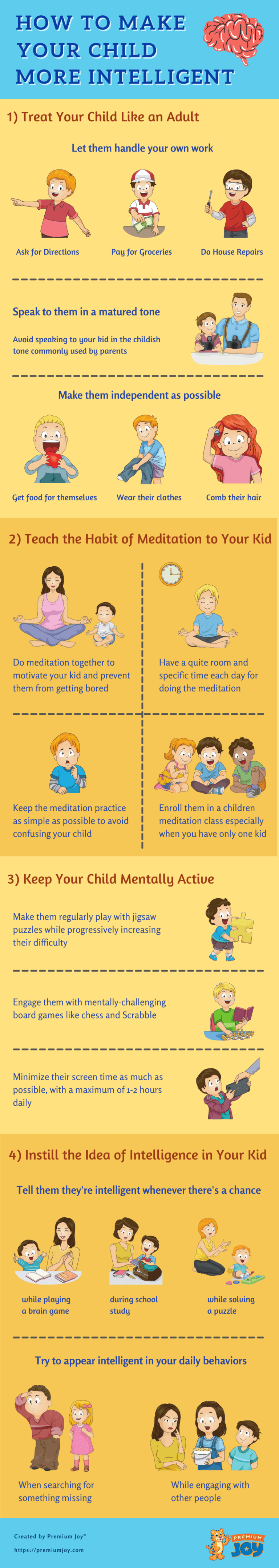 How To Make Your Child More Intelligent - e-Learning Infographics