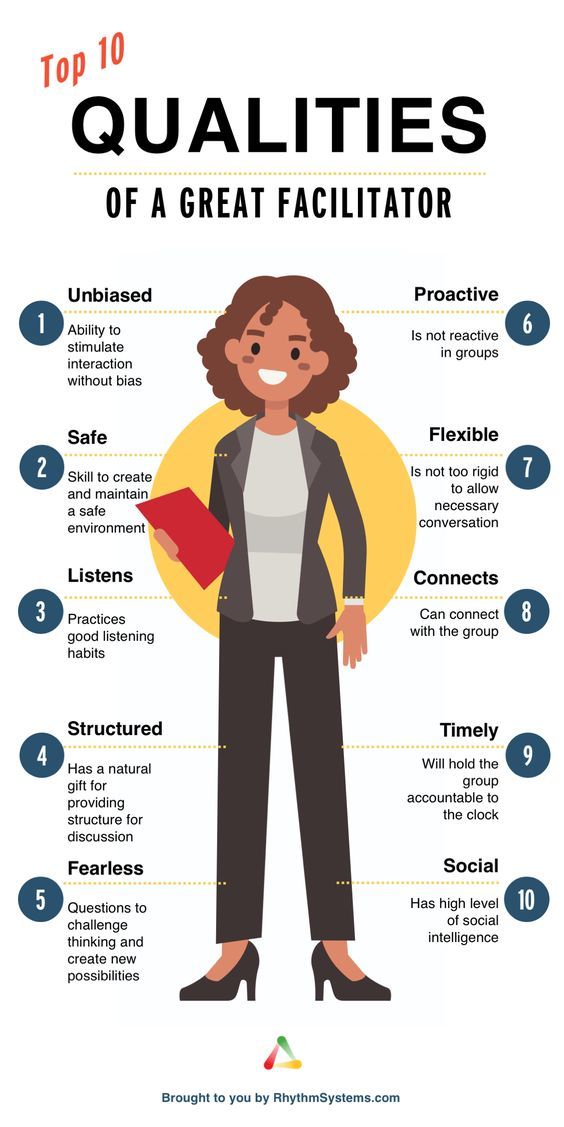 Top 10 Qualities Of A Great Facilitator - Infographic