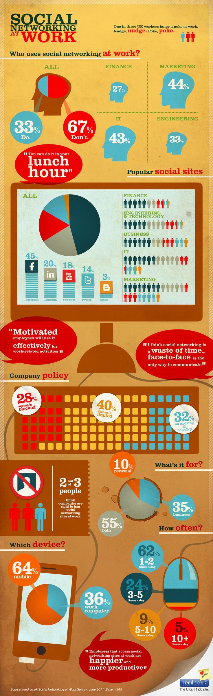 Social Networking at Work Infographic