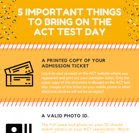 5 Important Things To Bring On The ACT Test Day Infographic