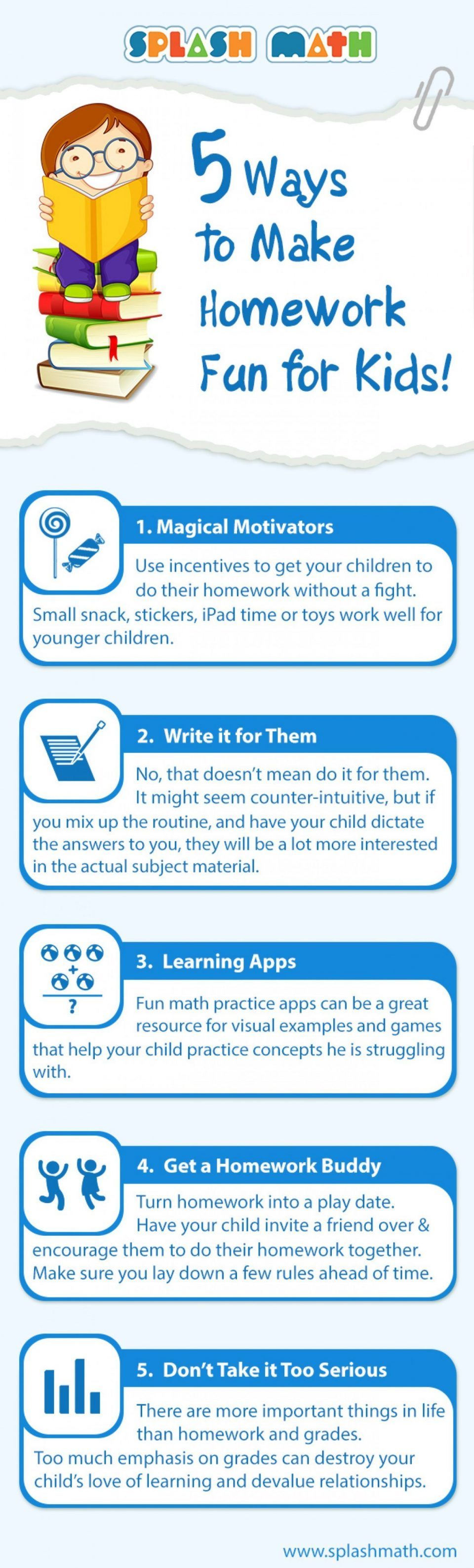 how to make homework fun for kids