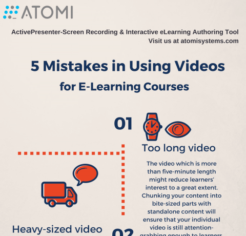 5 Mistakes in Using Videos for eLearning Courses Infographic