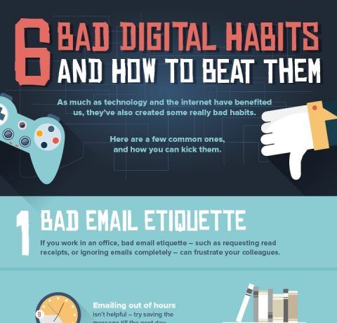 6 Bad Digital Habits and How to Beat Them Infographic