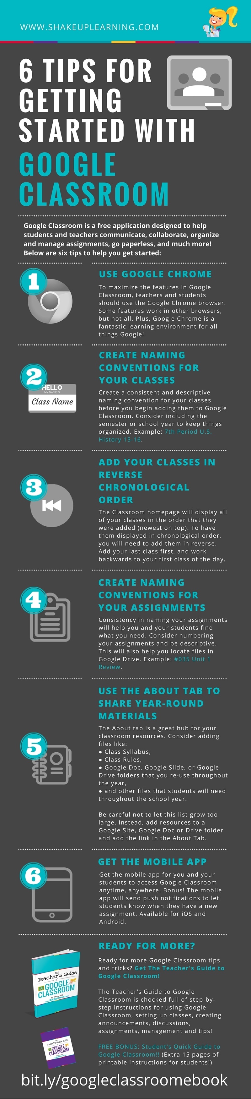 6 Tips for Getting Started with Google Classroom Infographic