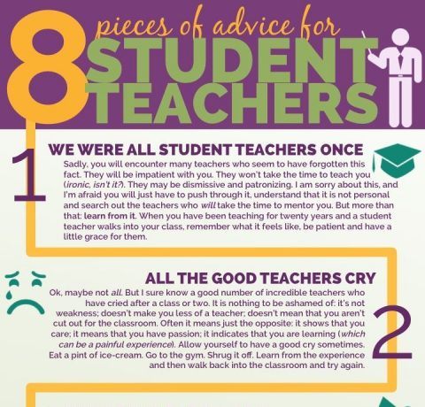 8 Pieces of Advice for Student Teachers Infographic