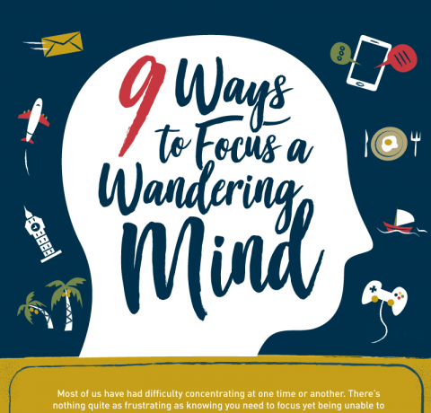 9 Ways To Focus A Wandering Mind Infographic