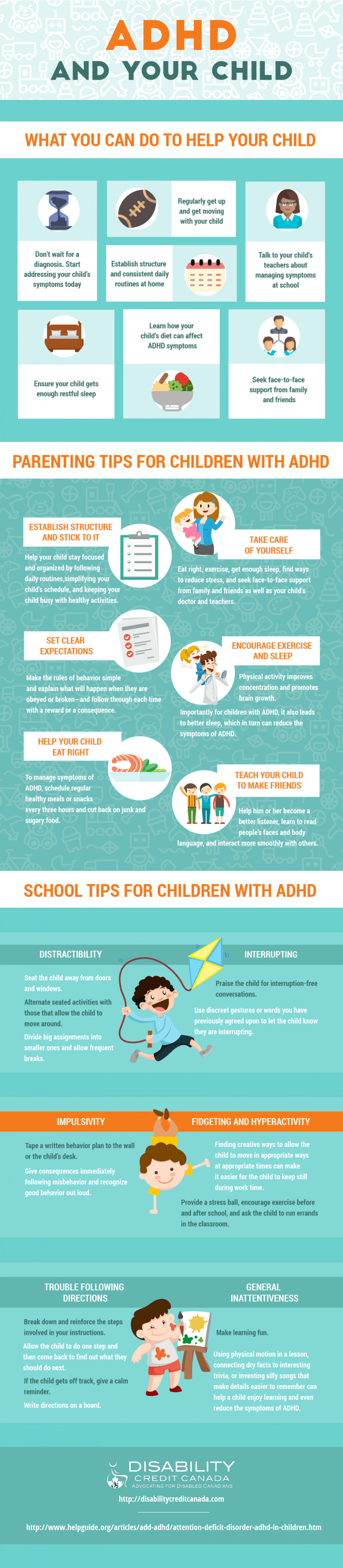 ADHD in Children Infographic - e-Learning Infographics