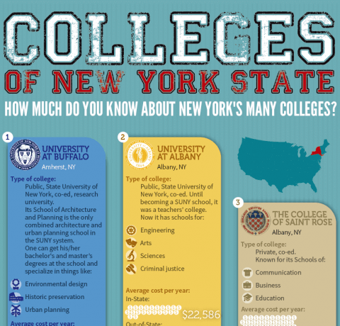 Colleges of New York State Infographic
