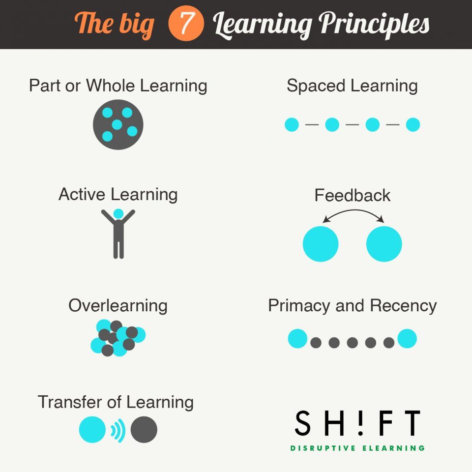 7 Learning Principles To Create Online Courses Infographic