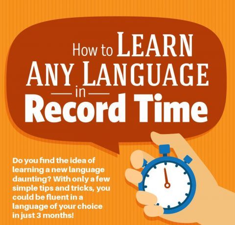 How To Learn Any Language In Record Time Infographic
