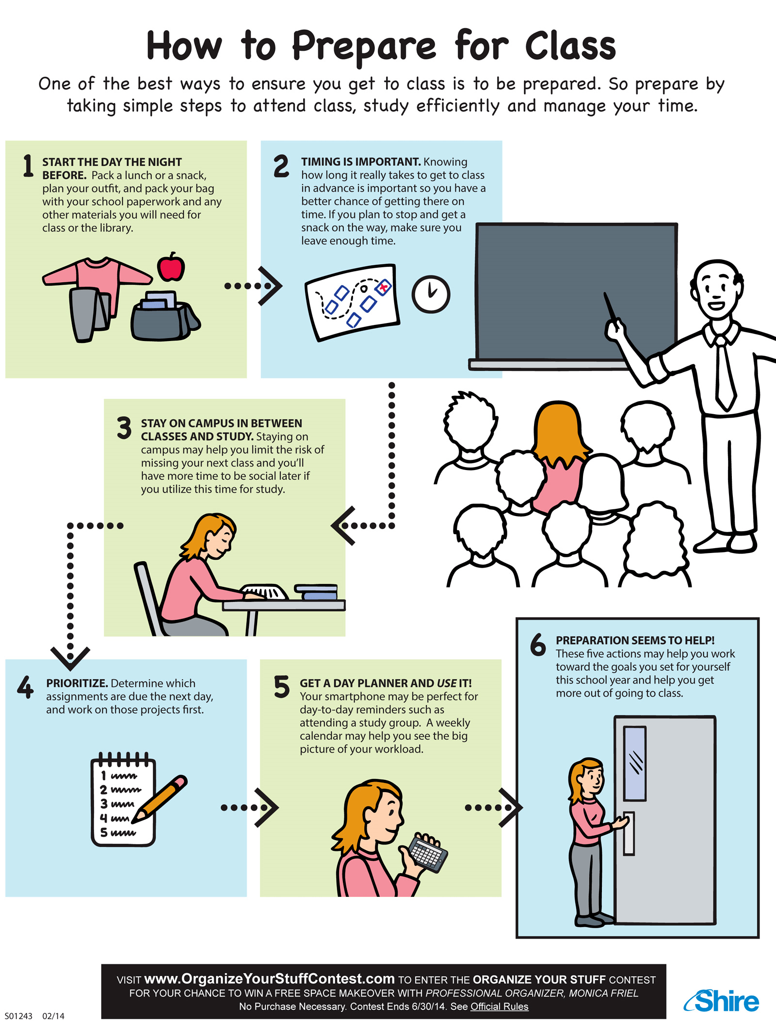 How To Prepare For Class Infographic
