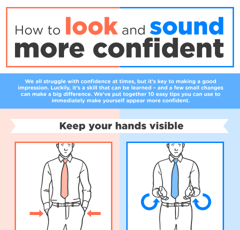 How To Look And Sound More Confident Infographic