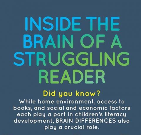The Brain of a Struggling Reader Infographic