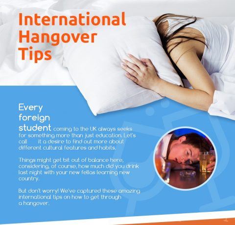 International Student Hangover Tips Infographic