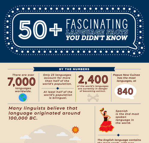 50+ Fascinating Language Facts You Didn't Know Infographic