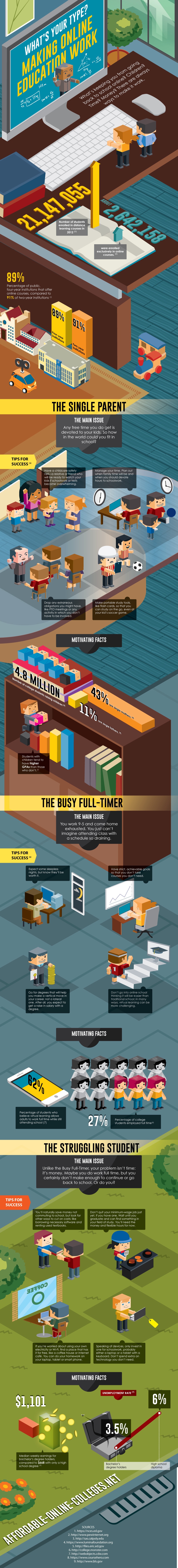 Making Online Education Work Infographic