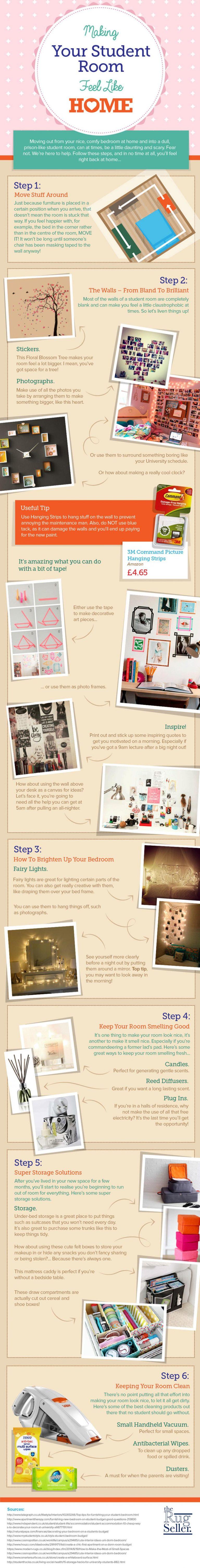 Making Your Student Room a Home Infographic - e-Learning Infographics