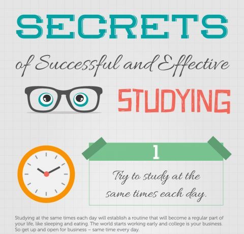 Secrets of Successful and Effective Studying Infographic