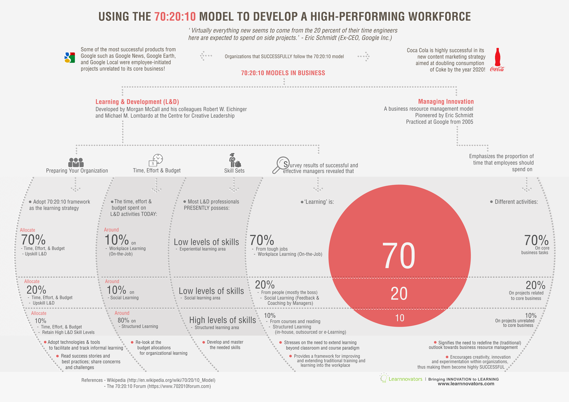 The 70-20-10 Model Infographic