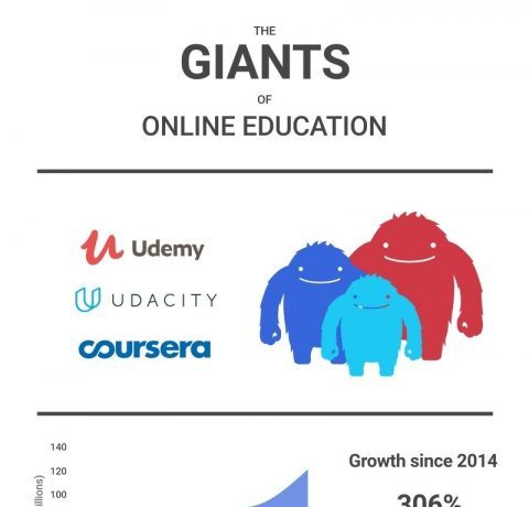 The Giants of Online Education Infographic