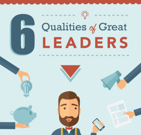 Top 6 Qualities of Great Leaders Infographic