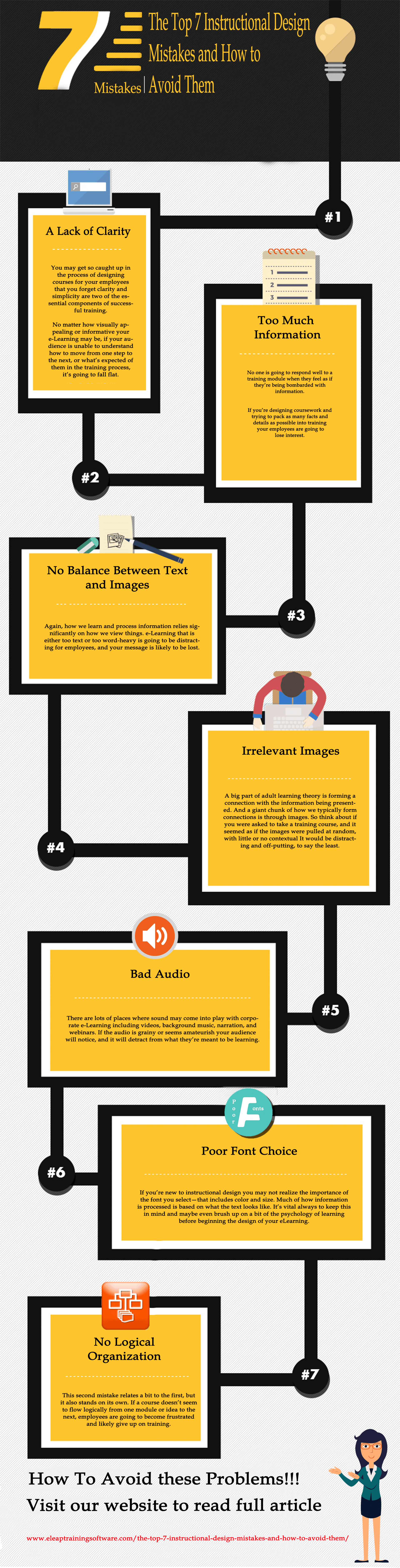 Top 7 Instructional Design Mistakes and How to Avoid Them Infographic