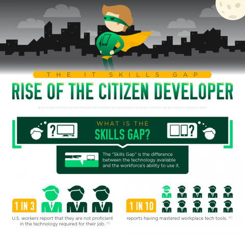The IT Skills Gap: Rise of the Citizen Developer Infographic