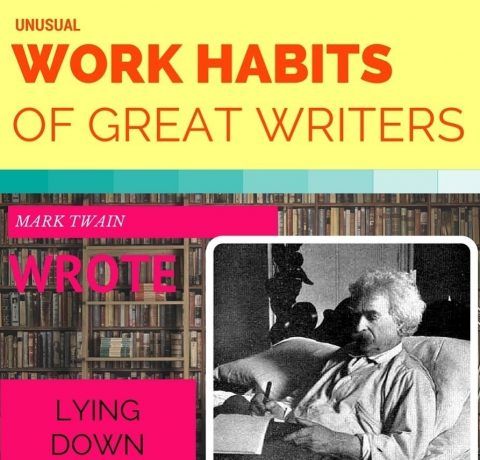 Unusual Work Habits of Great Writers Infographic