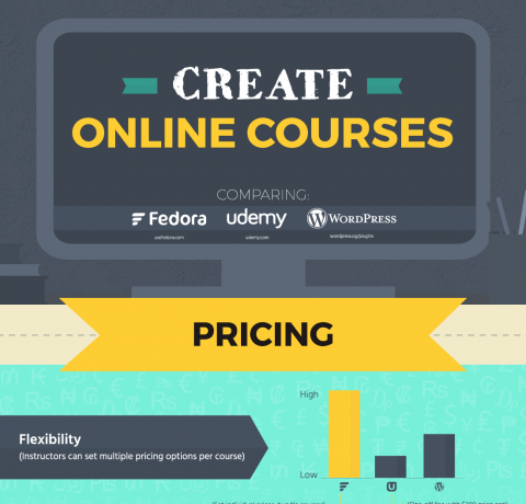 Create an Online Course: Teachable vs Udemy vs WordPress Infographic