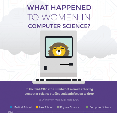 What Happened to Women in Computer Science Infographic