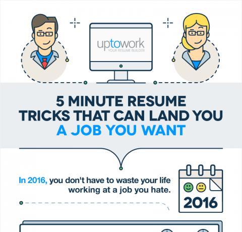 Five Minute Hacks to Improve Your Resume Infographic