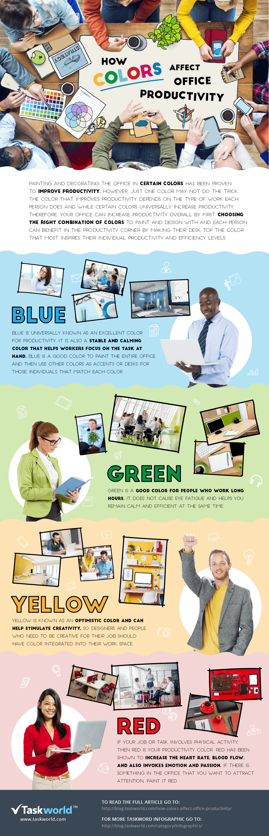 How Colors Affect Office Productivity Infographic