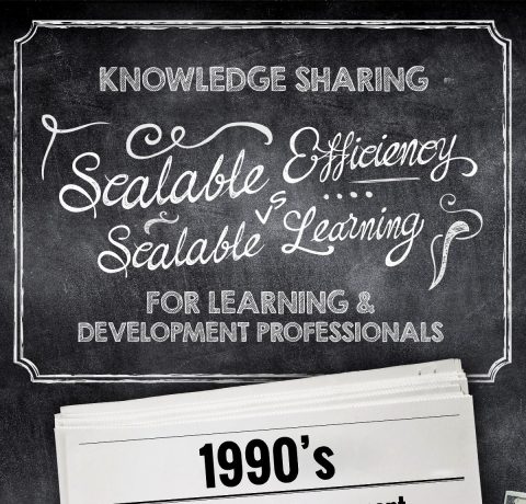Knowledge Sharing: Scalable Efficiency vs Scalable Learning Infographic